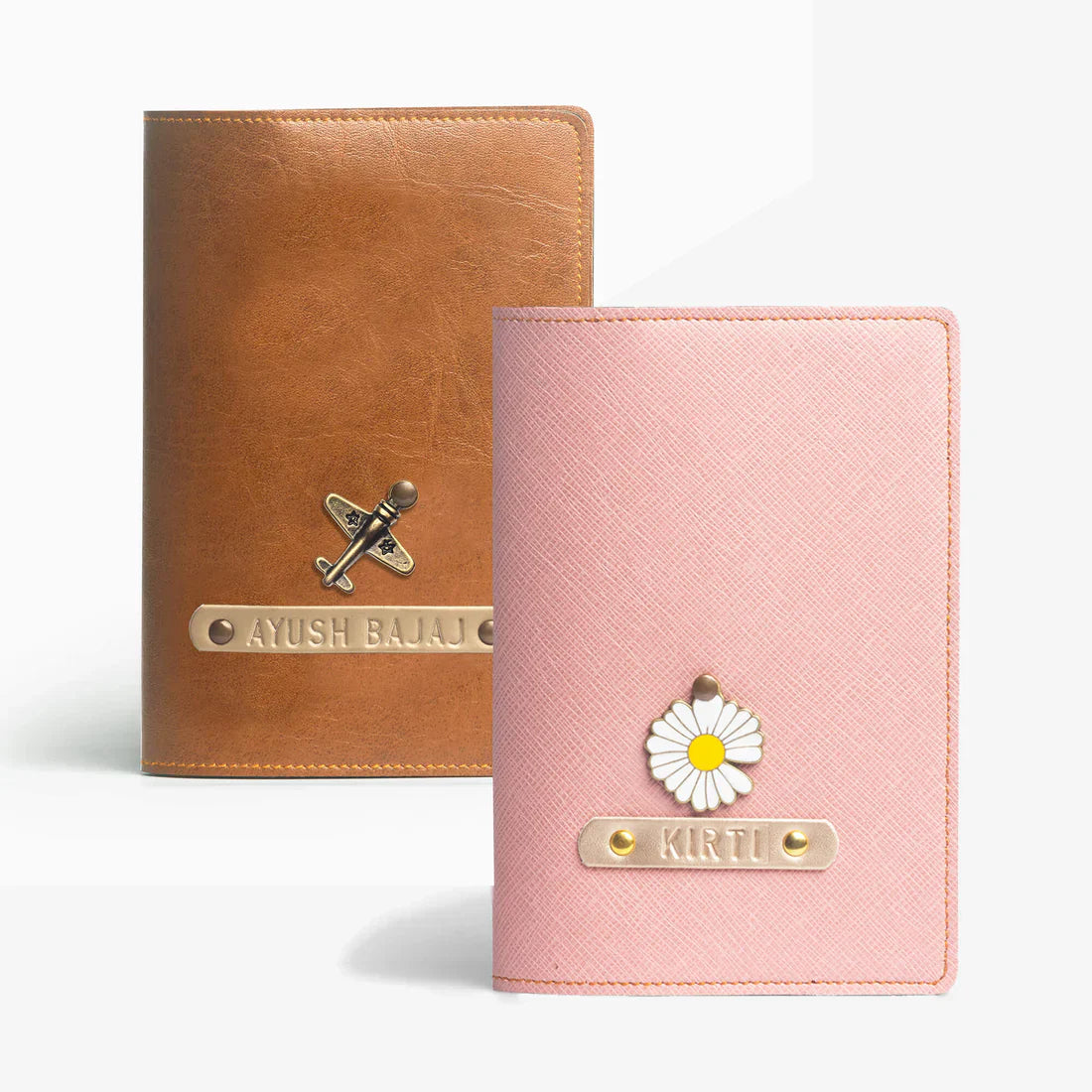 Personalised couple passport cover